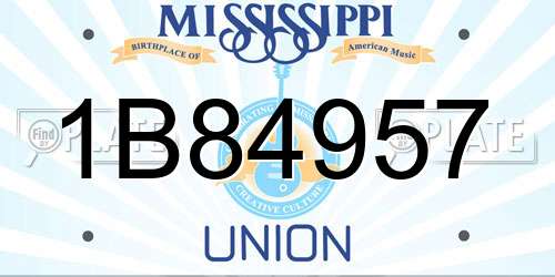 1B84957 Mississippi License Plate