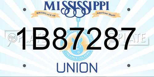 1B87287 Mississippi License Plate