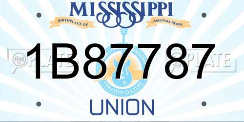 1B87787 Mississippi License Plate
