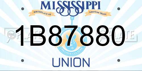 1B87880 Mississippi License Plate