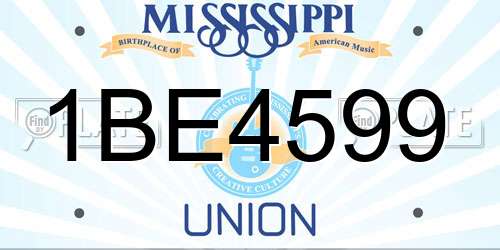 1BE4599 Mississippi License Plate