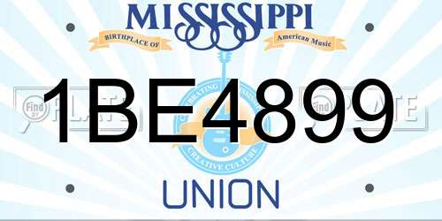 1BE4899 Mississippi License Plate