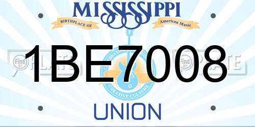 1BE7008 Mississippi License Plate