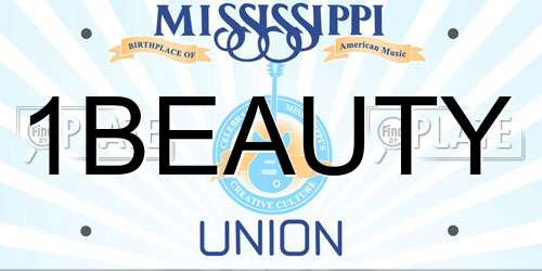 1BEAUTY Mississippi License Plate
