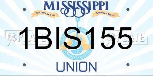 1BIS155 Mississippi License Plate