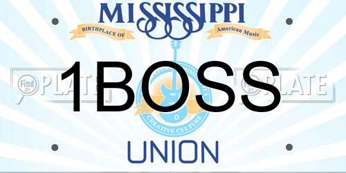 1BOSS Mississippi License Plate