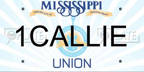 1CALLIE Mississippi License Plate