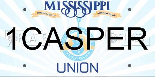 1CASPER Mississippi License Plate