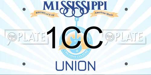 1CC Mississippi License Plate