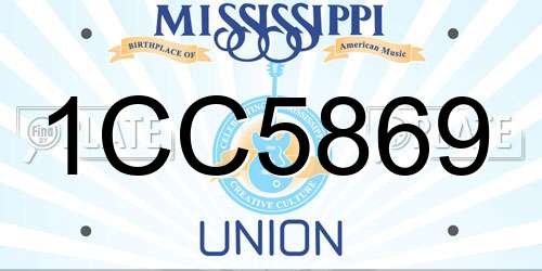 1CC5869 Mississippi License Plate