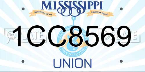 1CC8569 Mississippi License Plate