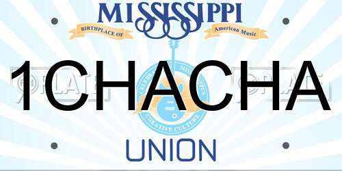1CHACHA Mississippi License Plate