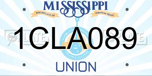 1CLA089 Mississippi License Plate