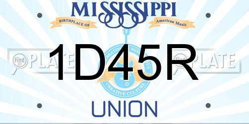 1D45R Mississippi License Plate