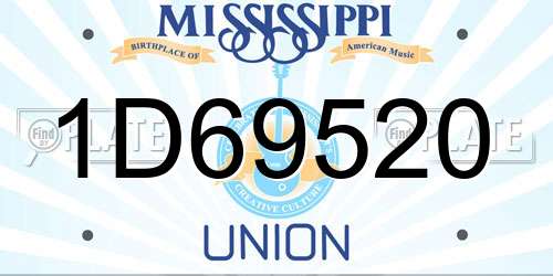 1D69520 Mississippi License Plate
