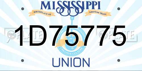 1D75775 Mississippi License Plate