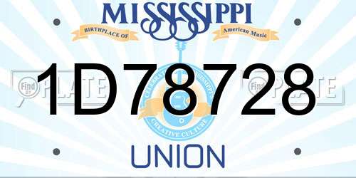 1D78728 Mississippi License Plate