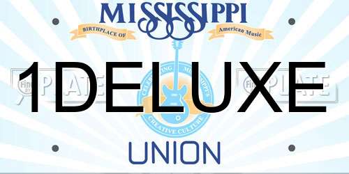 1DELUXE Mississippi License Plate