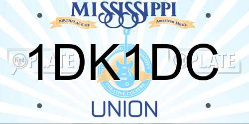 1DK1DC Mississippi License Plate