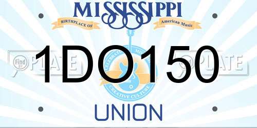 1DO150 Mississippi License Plate