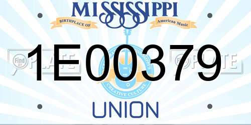 1E00379 Mississippi License Plate