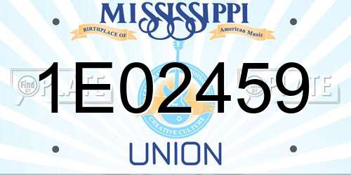 1E02459 Mississippi License Plate
