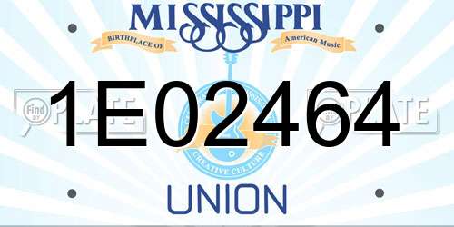 1E02464 Mississippi License Plate