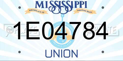 1E04784 Mississippi License Plate