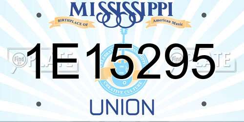 1E15295 Mississippi License Plate