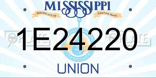 1E24220 Mississippi License Plate
