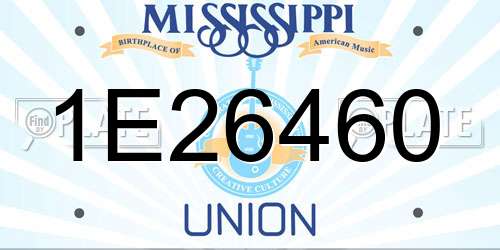 1E26460 Mississippi License Plate