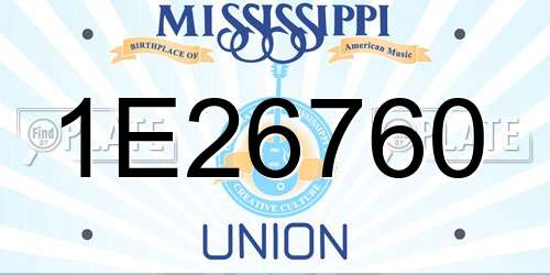 1E26760 Mississippi License Plate
