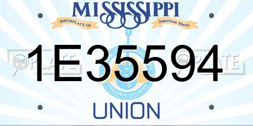 1E35594 Mississippi License Plate