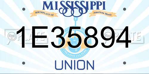 1E35894 Mississippi License Plate