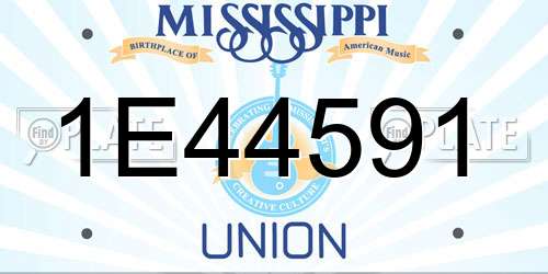 1E44591 Mississippi License Plate