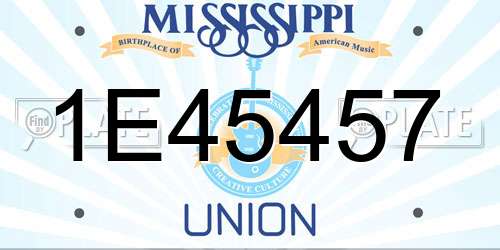 1E45457 Mississippi License Plate