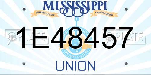 1E48457 Mississippi License Plate