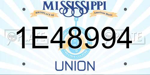 1E48994 Mississippi License Plate