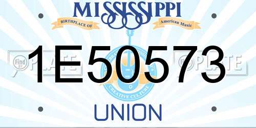 1E50573 Mississippi License Plate