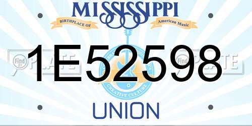 1E52598 Mississippi License Plate