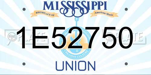 1E52750 Mississippi License Plate