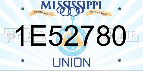 1E52780 Mississippi License Plate