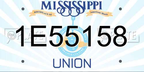 1E55158 Mississippi License Plate