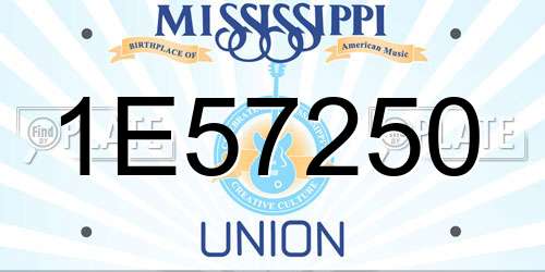 1E57250 Mississippi License Plate