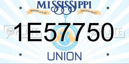 1E57750 Mississippi License Plate