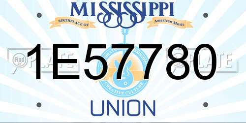 1E57780 Mississippi License Plate