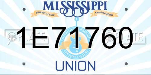 1E71760 Mississippi License Plate