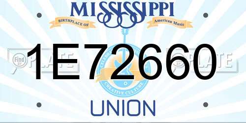 1E72660 Mississippi License Plate
