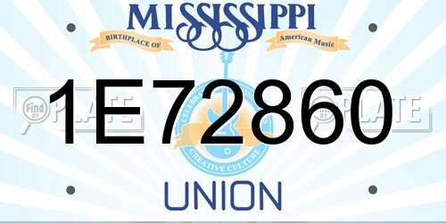 1E72860 Mississippi License Plate