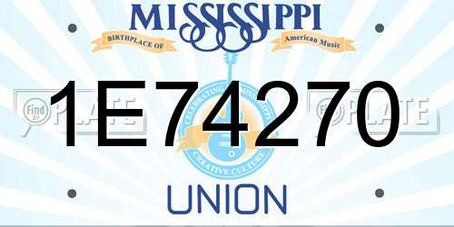 1E74270 Mississippi License Plate